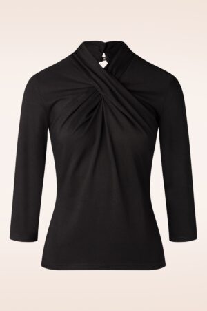 Sophia Evening Jersey Top in Schwarz