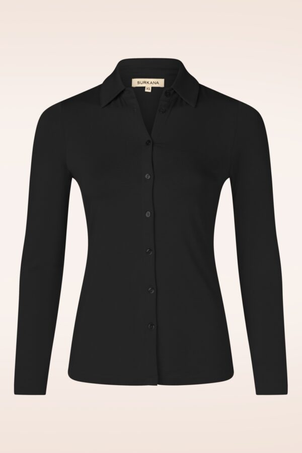 Stella Bambus Bluse in Schwarz