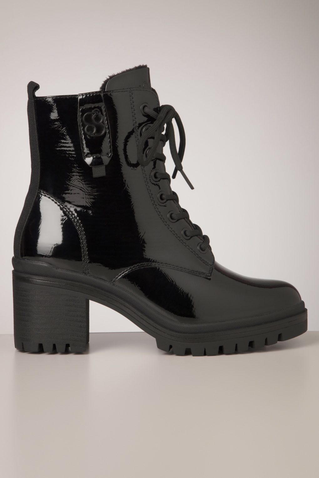 Terry Lackstiefeletten in Schwarz