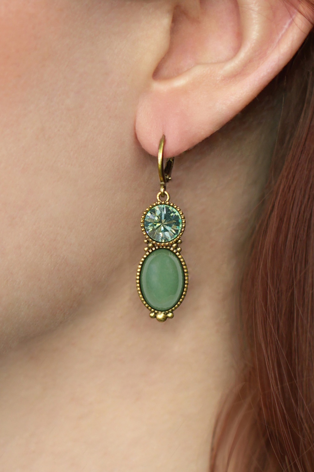 Tosca Ohrringe in Salbeigrün