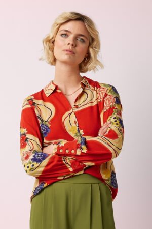 Winona Ember Bluse in Spicy Orange
