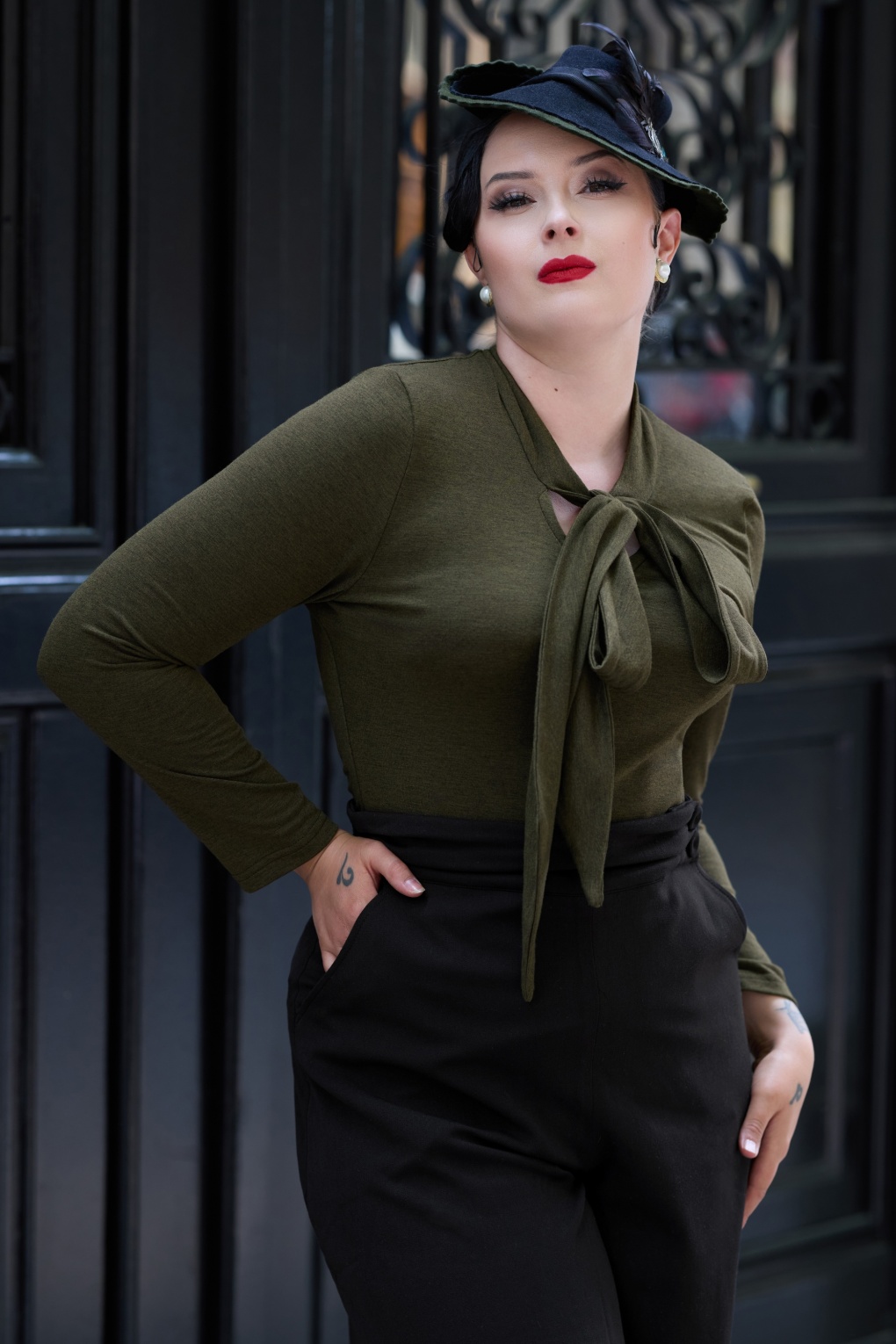 Axelle Sage Oberteil in dunklem Salbeigrün