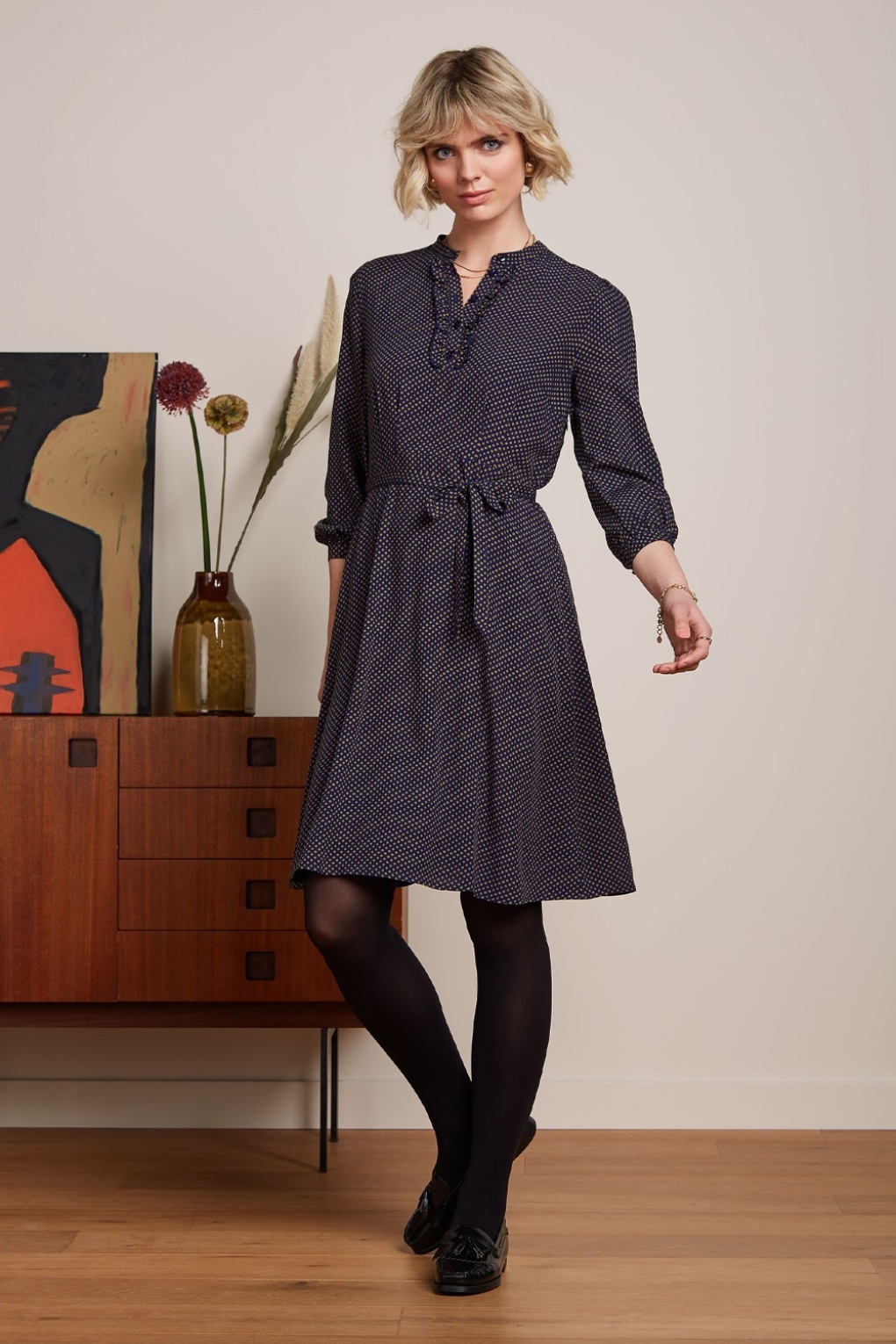 Caro Piper Kleid in Abendblau