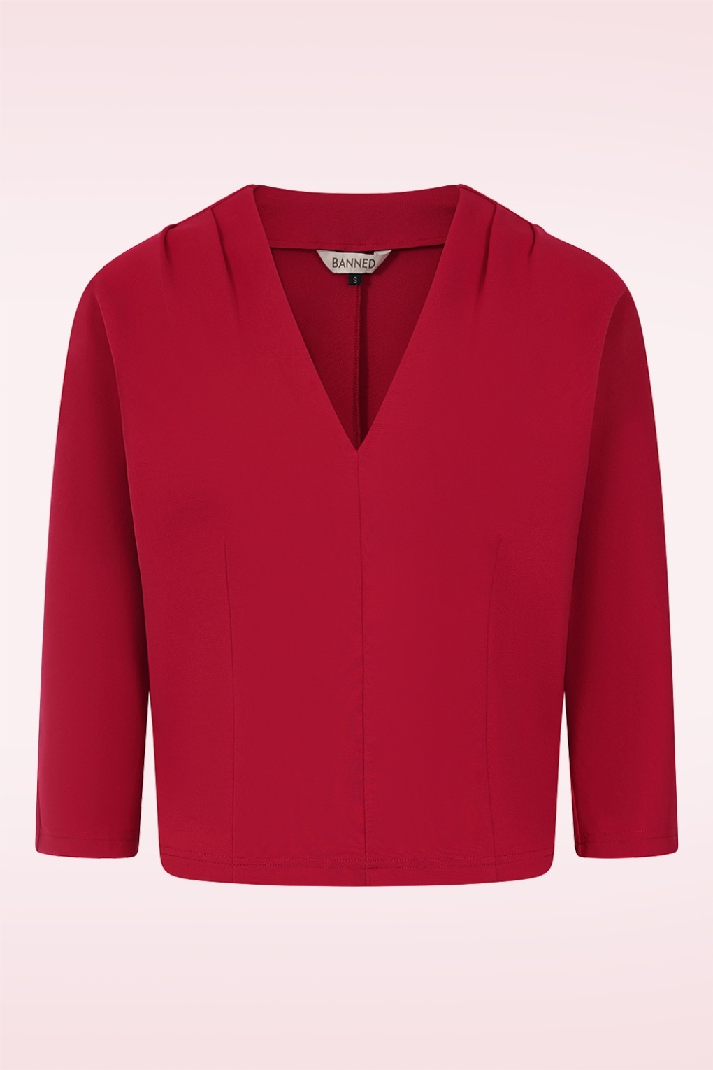 Elsie Jersey-Oberteil in Weinrot