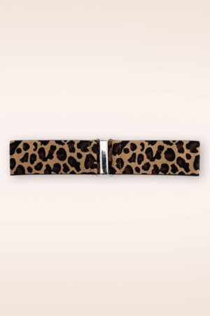 Gloria Stretch Gürtel im Leopardenmuster.