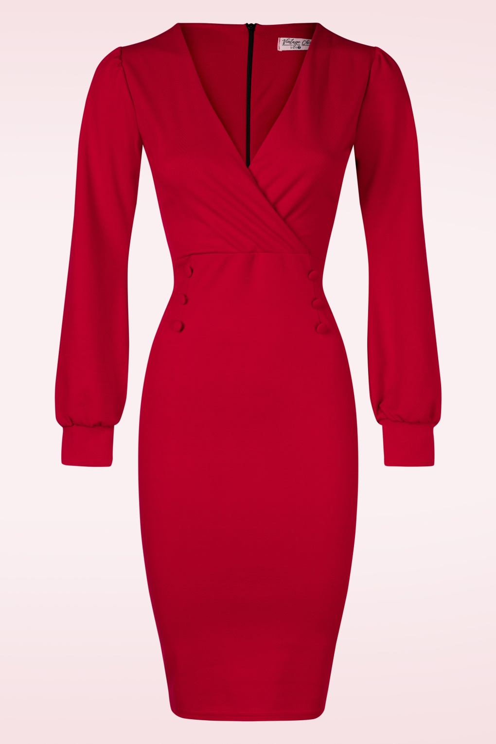 Mikaela Bleistiftkleid in Lippenstiftrot