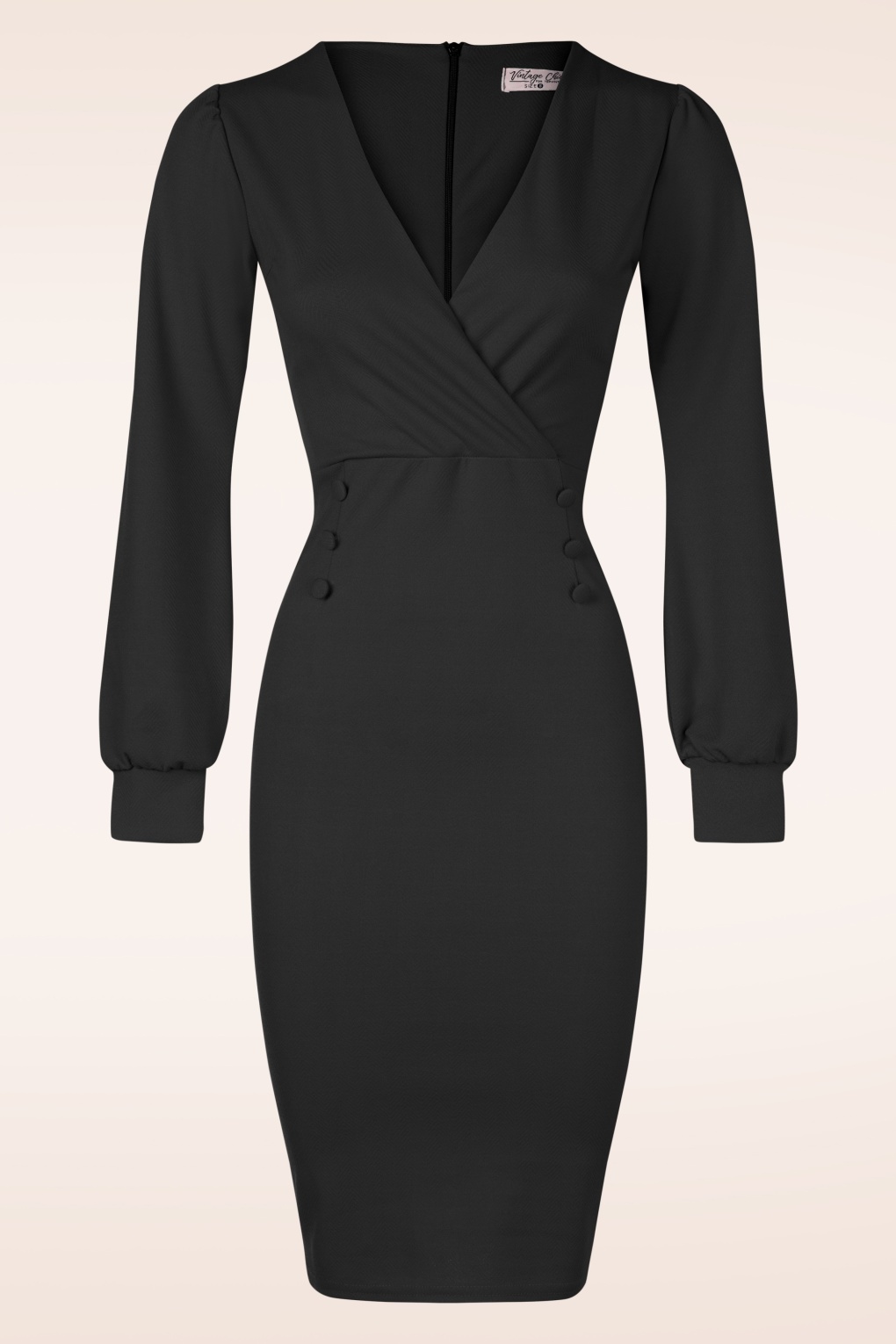 Mikaela Bleistiftkleid in Schwarz.