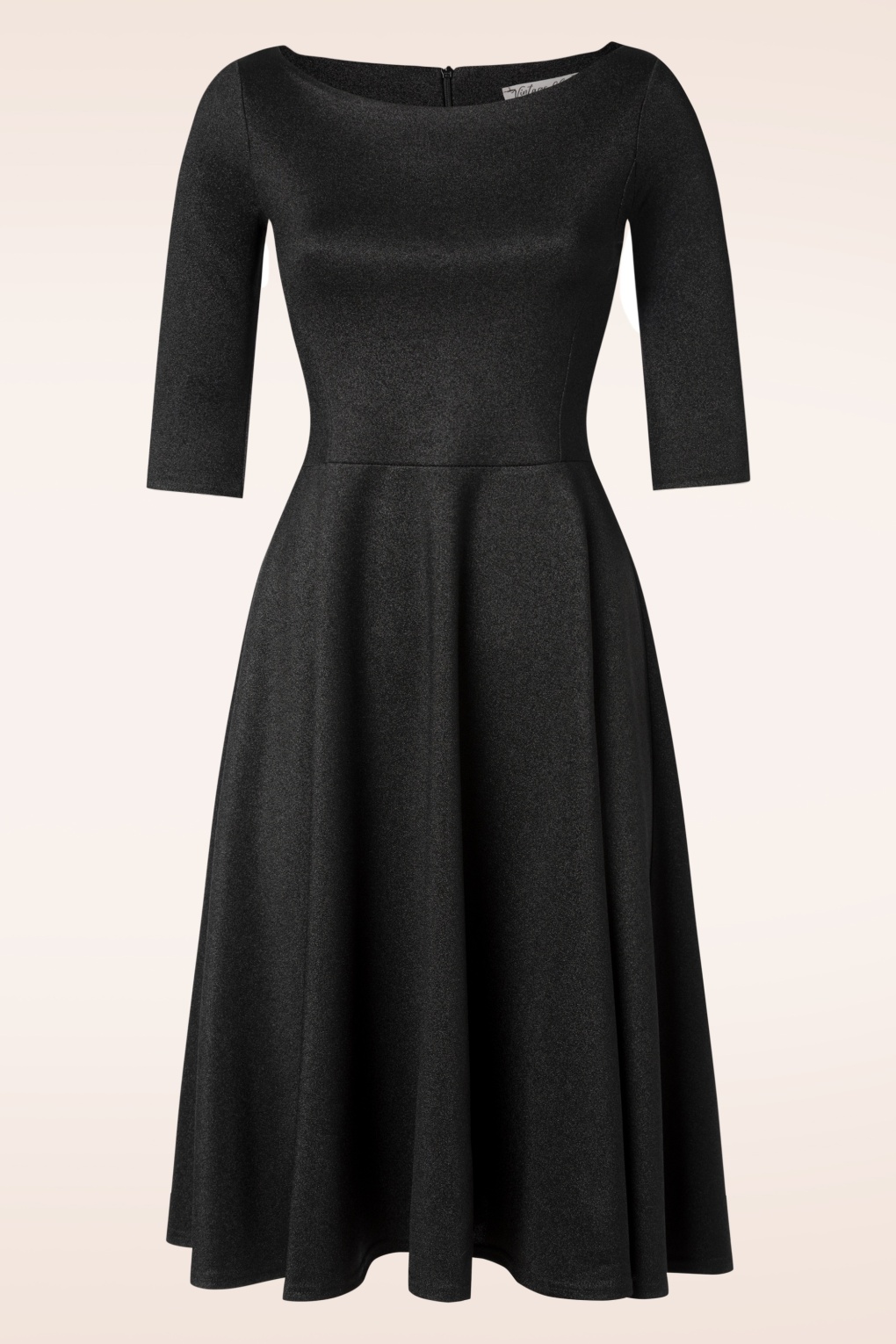 Nina Swing Kleid in Schwarz Disco