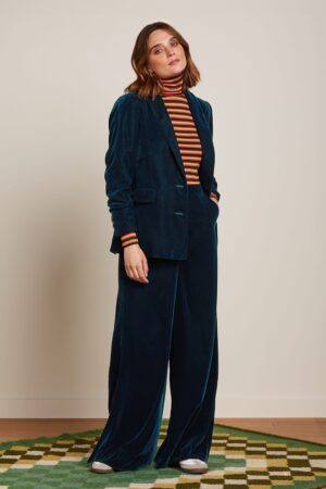 Peppa Gamine Samthose in Teichblau