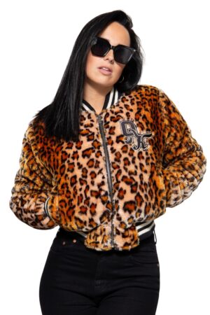 QueenKerosin Collegejacke (1-St) aus Kunstfell im