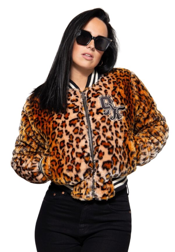 QueenKerosin Collegejacke (1-St) aus Kunstfell im