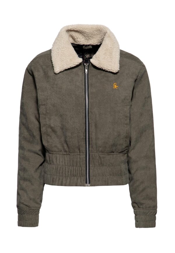 QueenKerosin Winterjacke QK (1-St) mit Sherpa-Kragen
