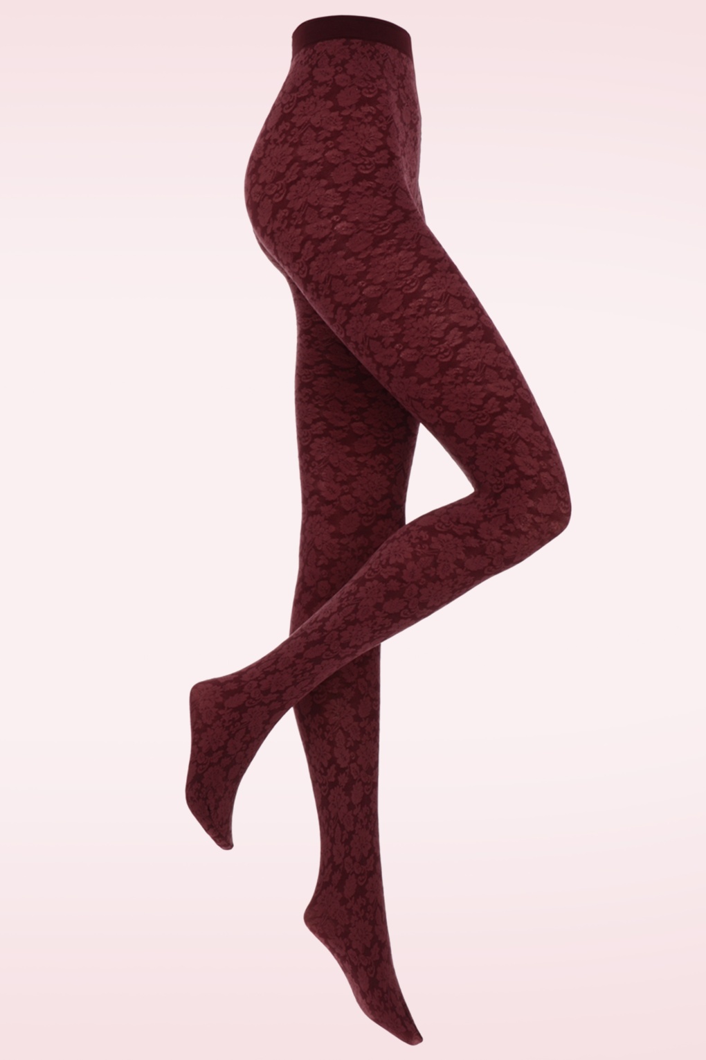 Rosen 70 Den Strumpfhose in Aubergine.