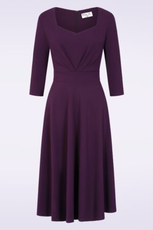 Ruby Swing Kleid in Aubergine