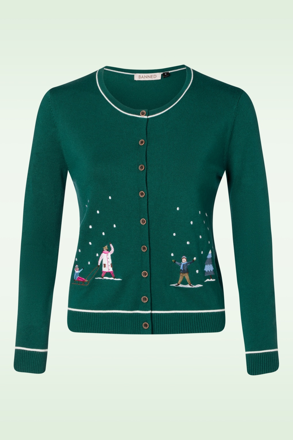 Ski Snow Season Strickjacke in Grün