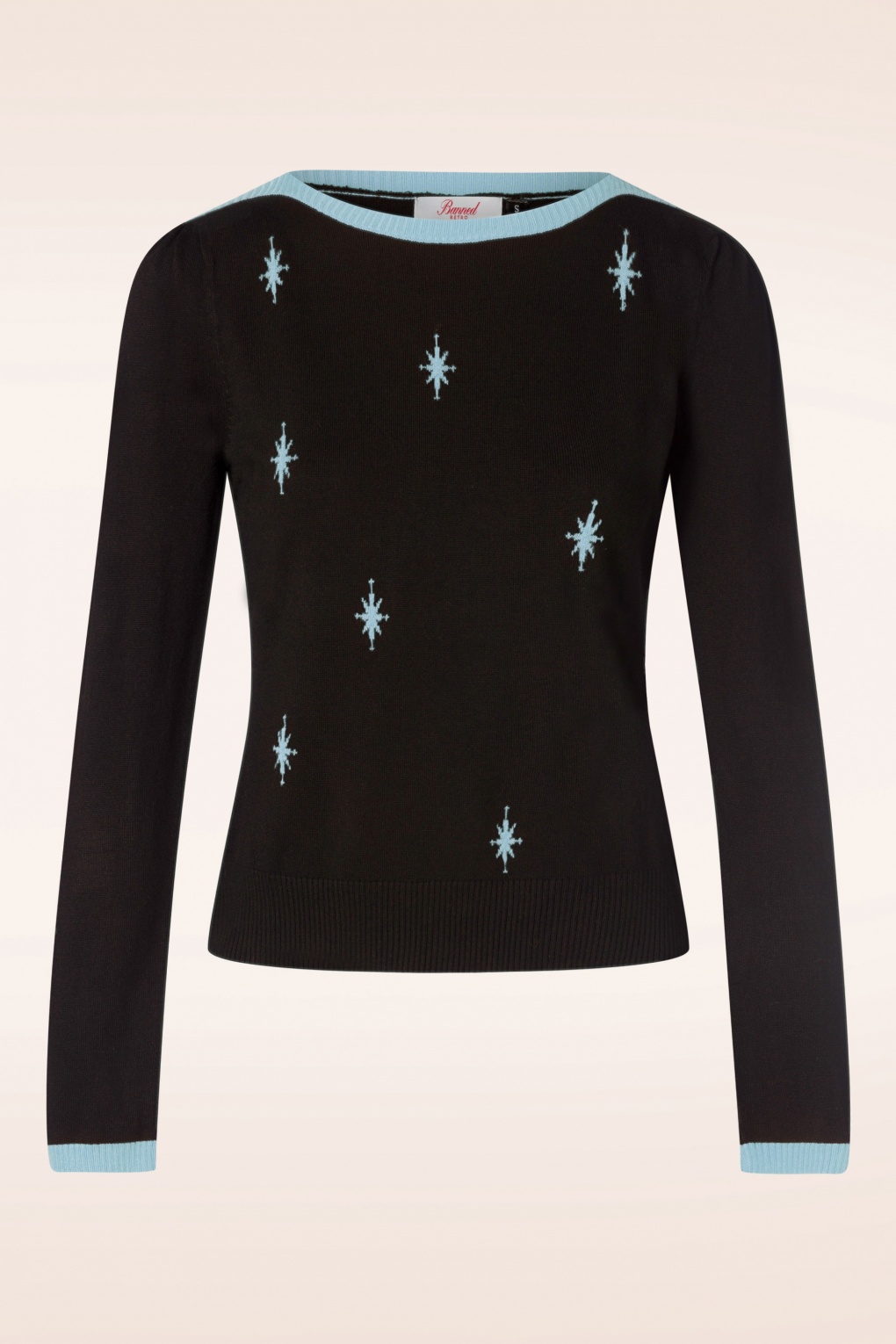 Star Strike Pullover in Schwarz und Blau