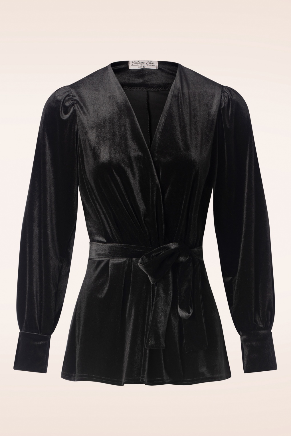 Victoria Samt Strickjacke Top in Schwarz