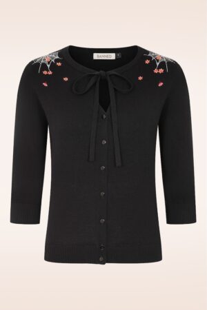 Web and Willow-Strickjacke in Schwarz