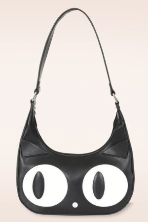 Witching Cat Handtas in Schwarz.