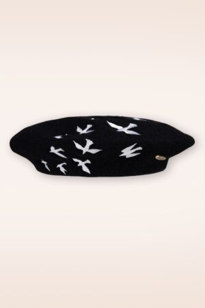 Birdy-Beret-Hut in Schwarz