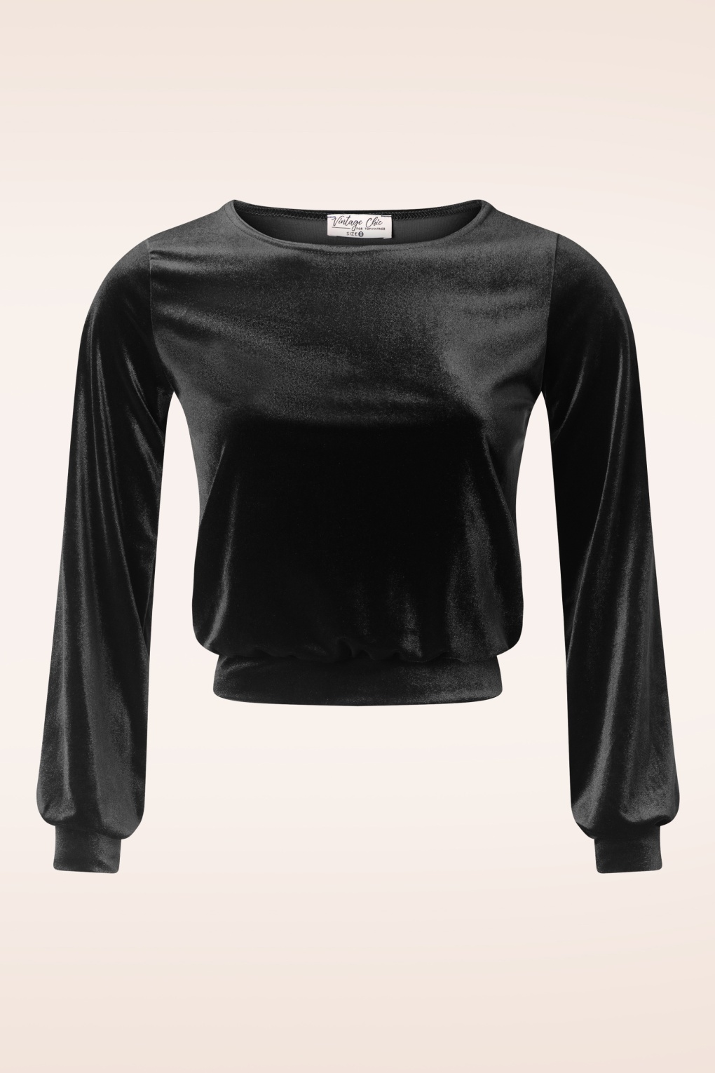 Cozy Samt Top in Schwarz