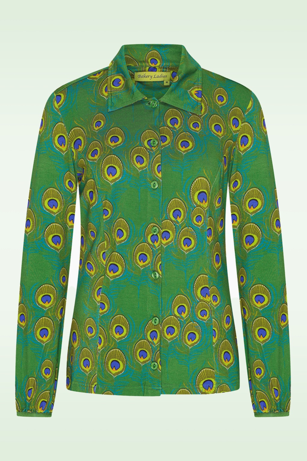 Ginny Feathers Blouse in Treetop Green