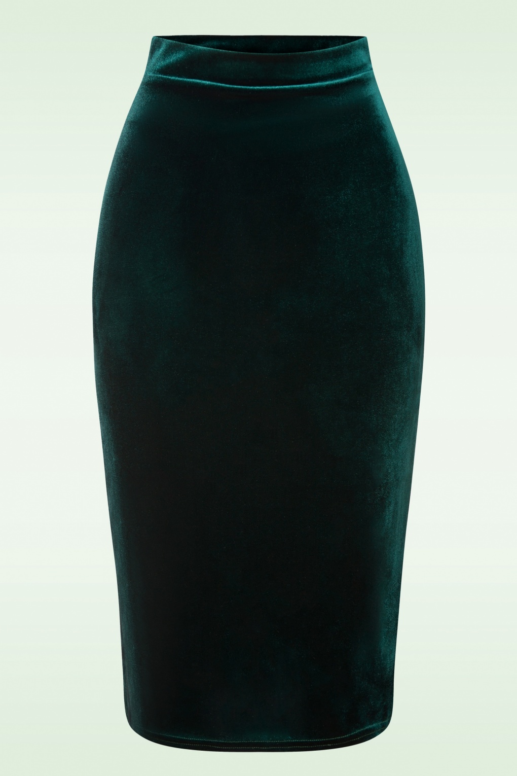 Glendie Samt Etuirock in Flaschen Grün