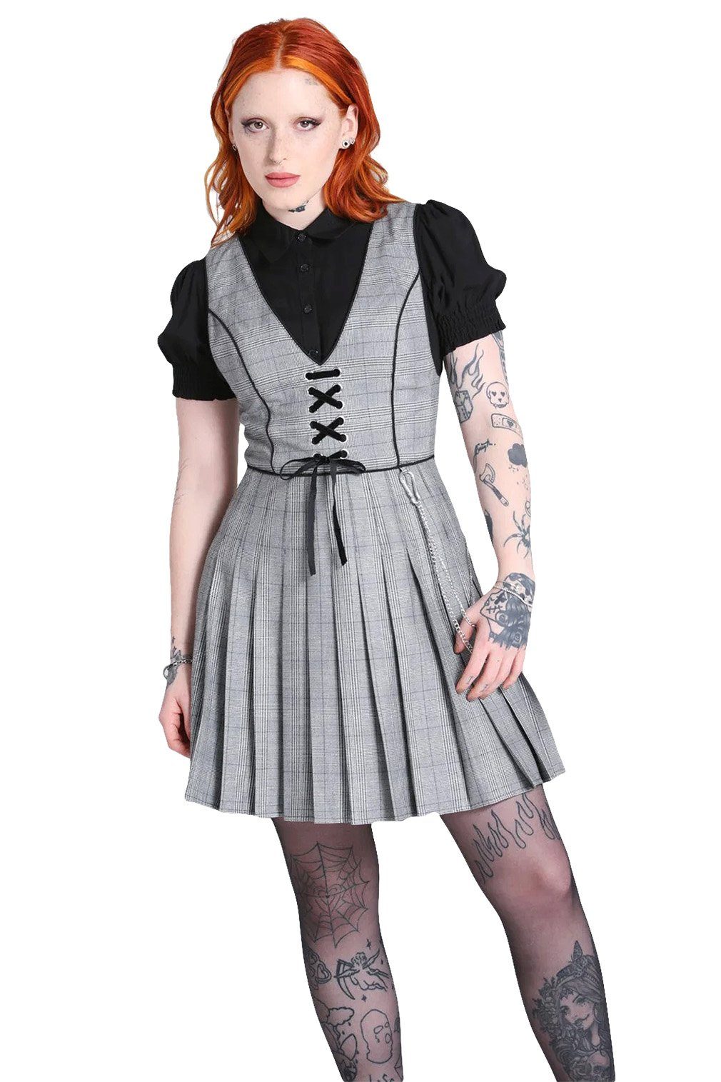 Hell Bunny A-Linien-Kleid Mina Pinafore Dress