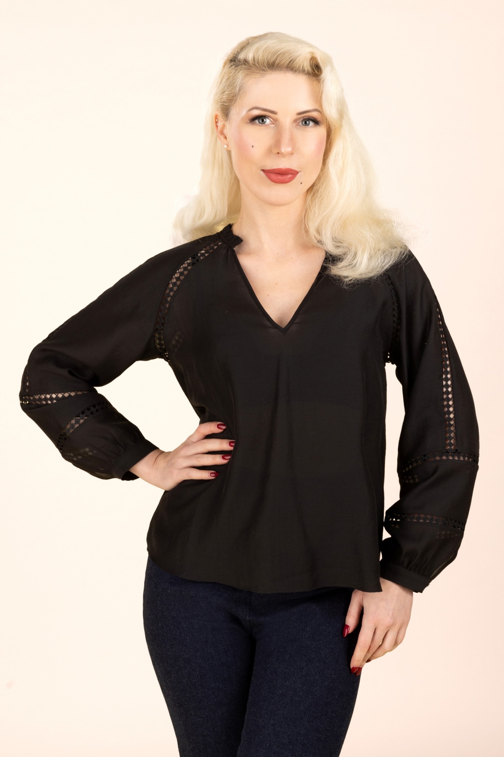 Melissa Bluse in Schwarz