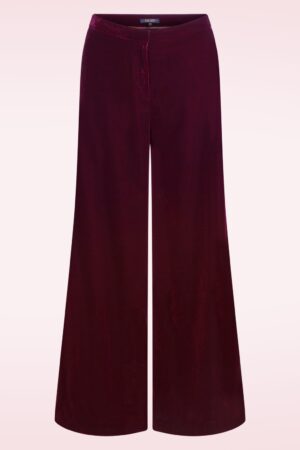 Peppa Gamine Samthose in Bordeaux Rot