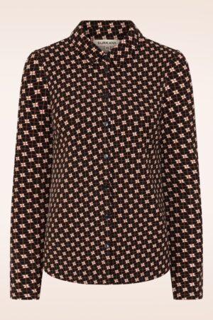 Sadie Bluse mit Grafikprint in Schwarz und mehrfarbig