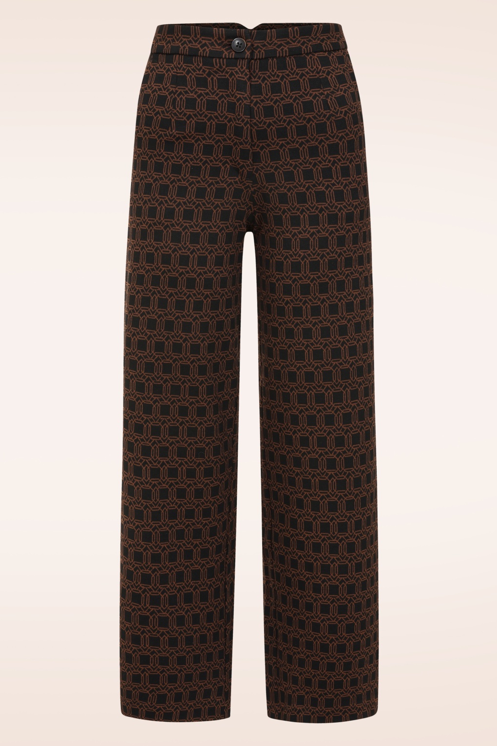 Taylor Hose mit Grafikprint in Schwarz und Braun