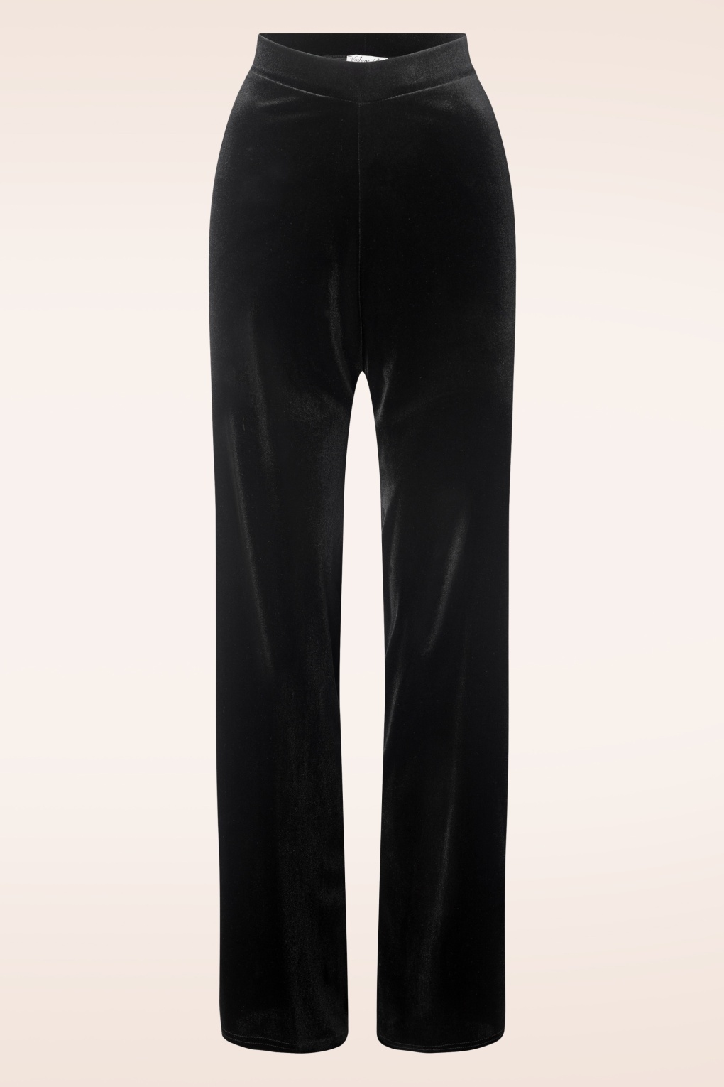 Victoria Samt Hose mit geradem Bein in Schwarz