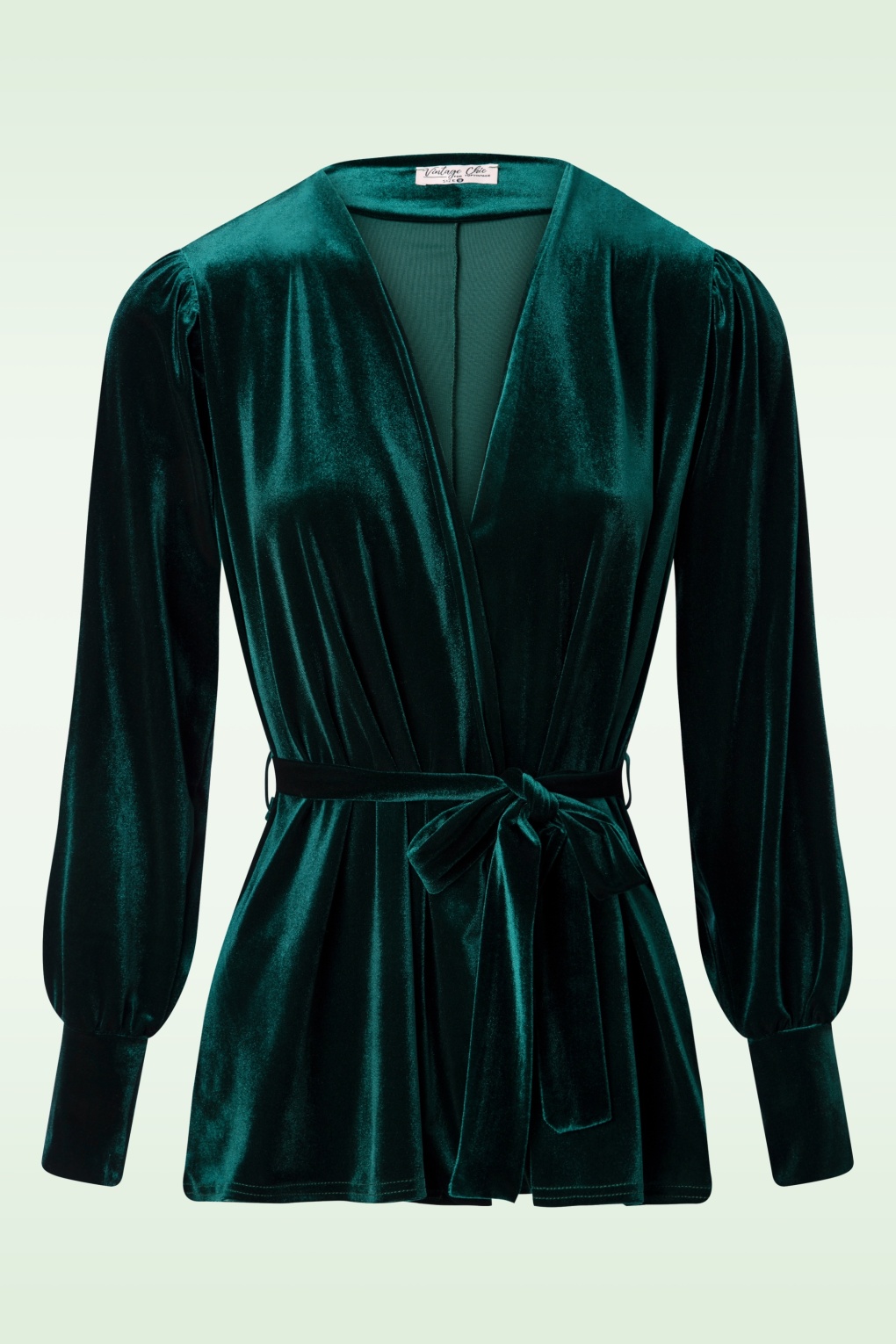 Victoria Samt Jäckchen Shirt in Grün