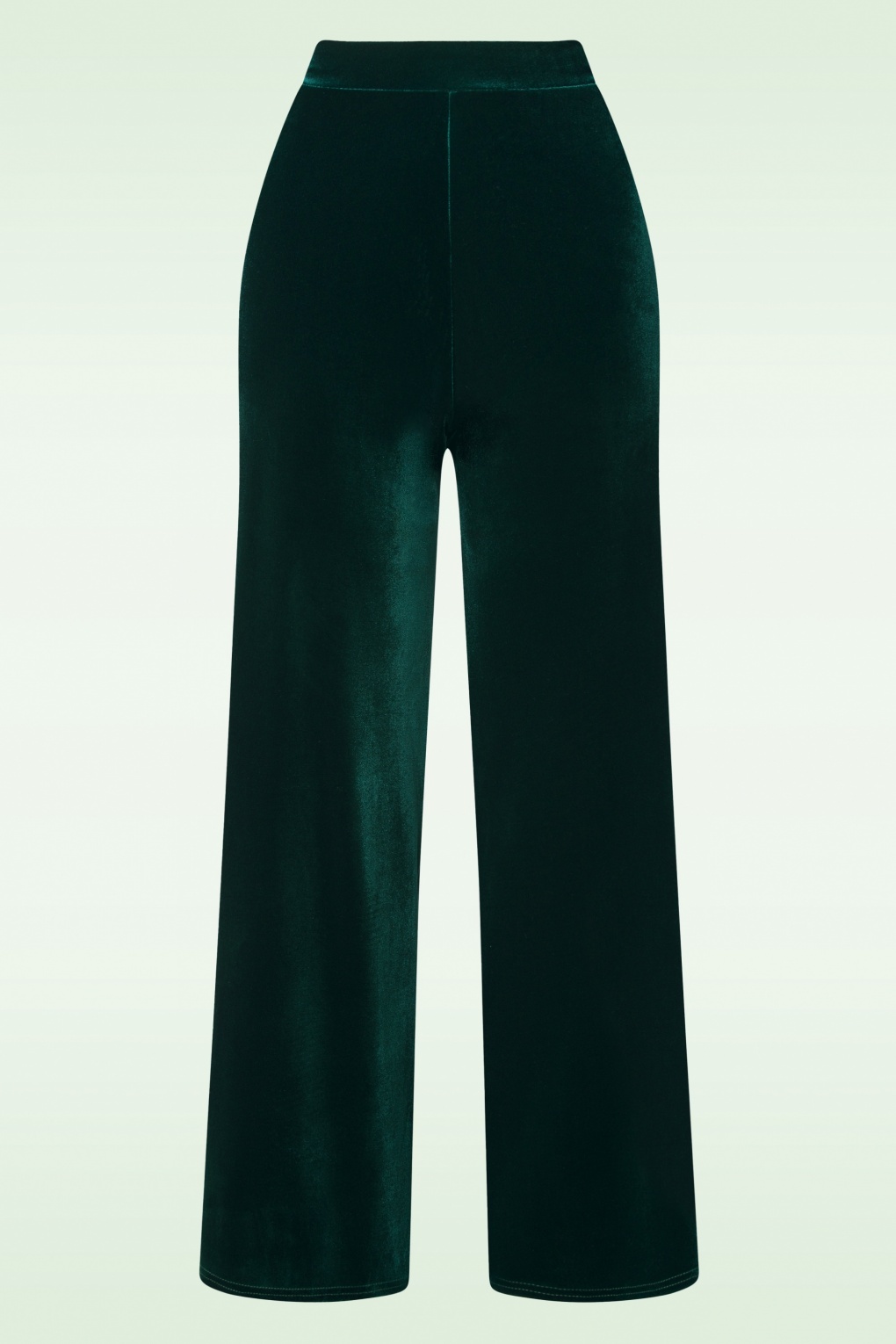 Victoria Samthose mit geradem Bein in Grün