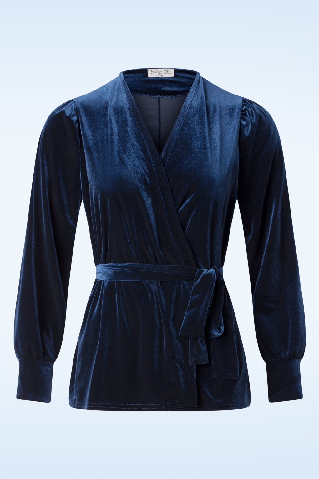 Victoria Velvet Vest Top in Marineblau