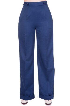 Banned Marlene-Hose Party On Navy Vintage Retro Marlenehose