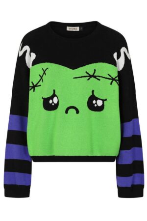 Banned Strickpullover Akumo Gothic Goth Grufti Monster Kawaii Horror