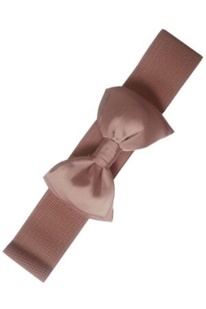 Banned Taillengürtel Bella Belt Taupe Vintage Schleife Retro Stretchgürtel