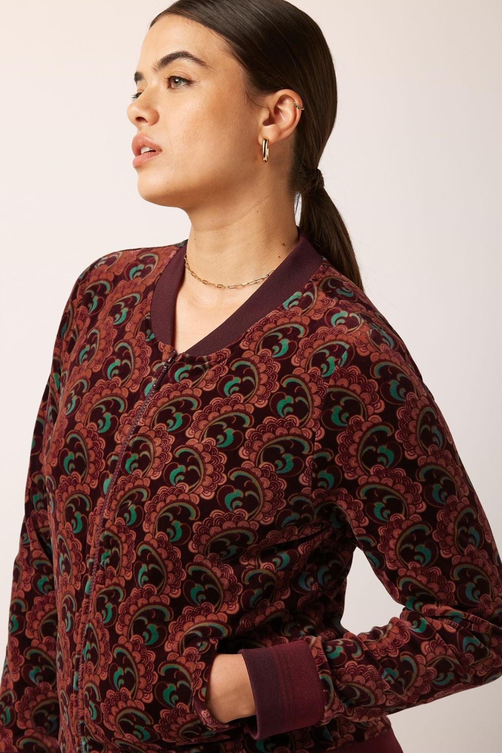 Bessie Winkle Jacke in Porto-Rot