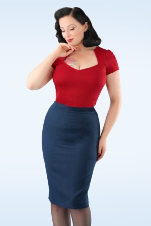 Bleistiftrock Paula in Mitternachtsblau