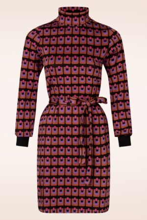 Bobi Kleid in Schwarz/mehrfarbig