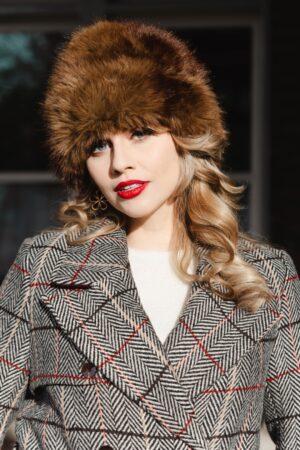 Corine Kunstfellmütze in Braun