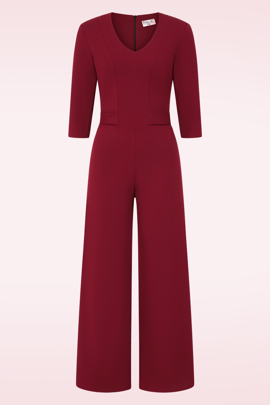 Exklusiv bei Topvintage ~ Darlene Jumpsuit in Weinrot