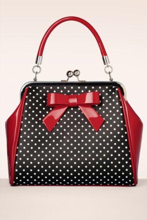 Frances Polka Star Bag in Schwarz und Rot