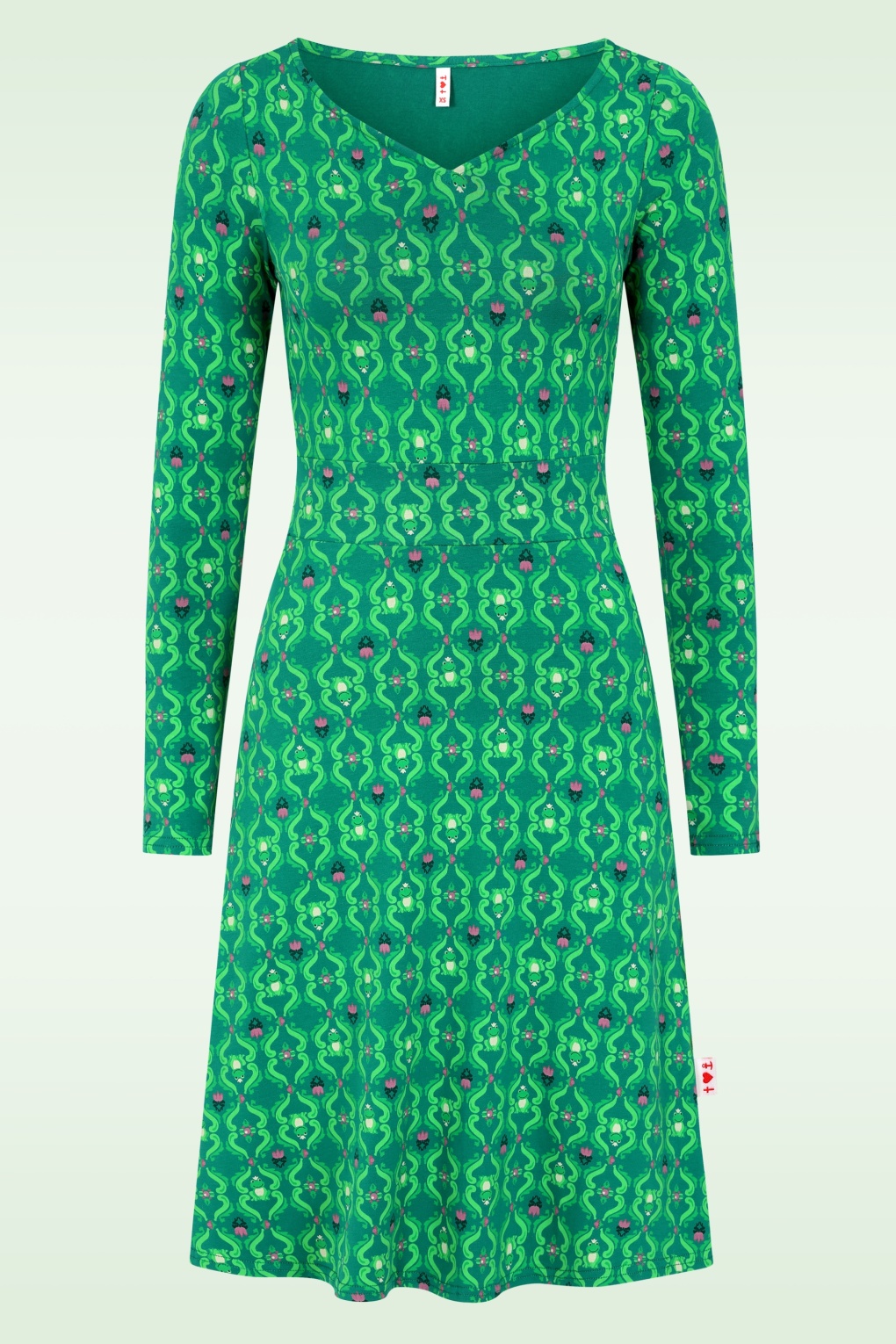 Froggy Queen Jerseykleid in Fountain-Dreams-Grün
