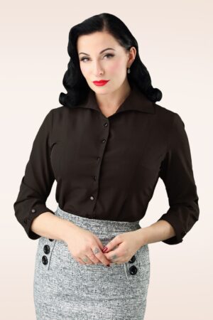 Janine Bluse in Schwarz