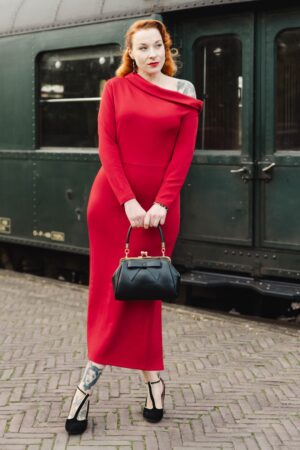 Lucy Einseitig schulterfreies Maxikleid in Rot