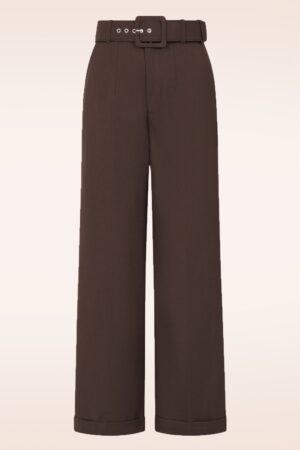 Marley Bundfaltenhose in Braun