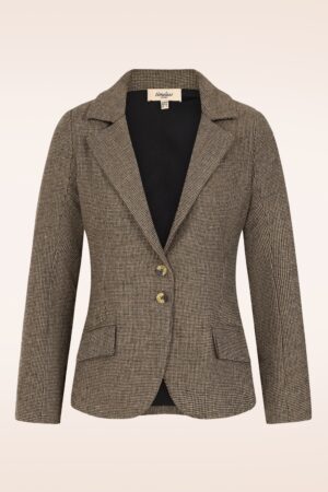 Melina Wollkaroblazer in Braun